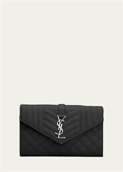 ysl quilted chain wallet|saint laurent wallets.